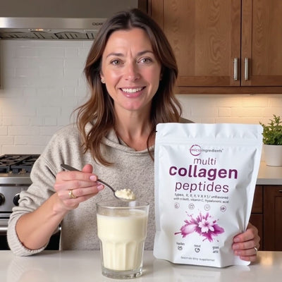 Elarin - Multi Collagen Peptides Powder with Hyaluronic Acid, Biotin & Vitamin C (Unflavored)