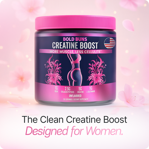 Bold Buns Creatine for Women – Build Strength, Support Skin Glow & Hair Health (incl. 2 FREE Gifts)