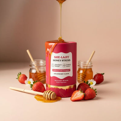 SHE-Lajit Women Multi-Mineral Honey Sticks - Strawberry Flavor