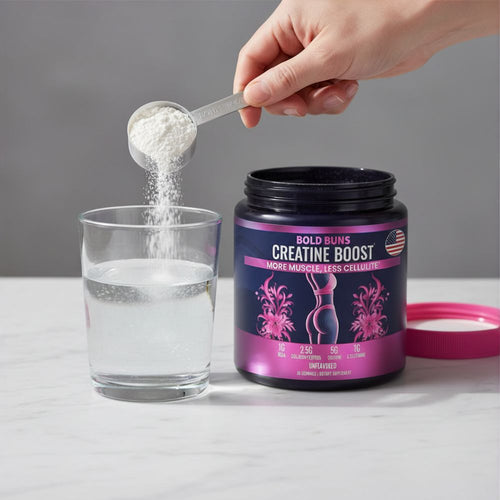 Bold Buns Creatine for Women – Build Strength, Support Skin Glow & Hair Health (incl. 2 FREE Gifts)