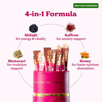 SHE-Lajit Women Multi-Mineral Honey Sticks - Strawberry Flavor