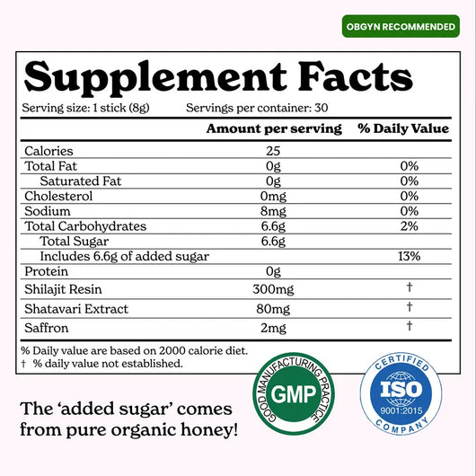 SHE-Lajit Women Multi-Mineral Honey Sticks - Strawberry Flavor